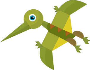 Cartoon dinosaur pterodactyl or other dino bird isolated illustration for children © honeyflavour