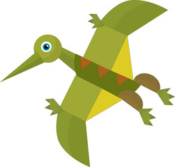 Cartoon dinosaur pterodactyl or other dino bird isolated illustration for children © honeyflavour
