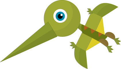 Cartoon dinosaur pterodactyl or other dino bird isolated illustration for children © honeyflavour
