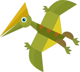 Cartoon dinosaur pterodactyl or other dino bird isolated illustration for children © honeyflavour