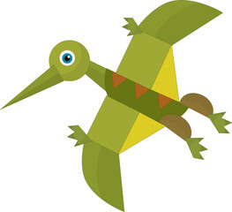 Cartoon dinosaur pterodactyl or other dino bird isolated illustration for children © honeyflavour