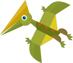 Cartoon dinosaur pterodactyl or other dino bird isolated illustration for children © honeyflavour