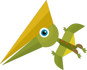 Cartoon dinosaur pterodactyl or other dino bird isolated illustration for children © honeyflavour