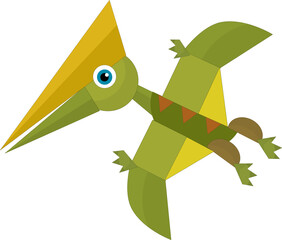 Cartoon dinosaur pterodactyl or other dino bird isolated illustration for children © honeyflavour