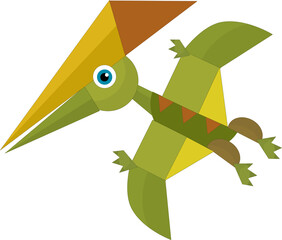 Cartoon dinosaur pterodactyl or other dino bird isolated illustration for children © honeyflavour