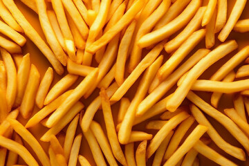 fry fries meal french snack food background potato chip fat french tasty. Generative AI.