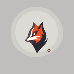 Obraz premium Fox vector logo icon