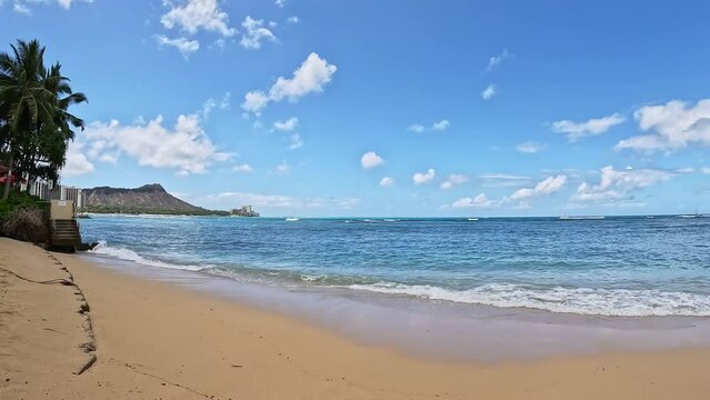 ハワイ　ワイキキビーチの景色