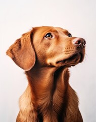 Sad Brown Dog on White Background - The Perfect Image for Your Needs Generative AI