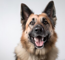 Adorable Dog Posing on White Background - Perfect for Stock Photos! Generative AI
