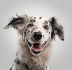 Beautiful Dog Portrait with White Background - Ultra HD Quality Generative AI