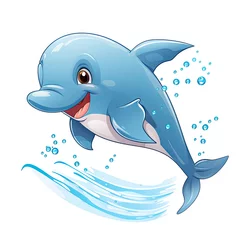 Outdoor kussens Cartoon character of dolphin © waranyu