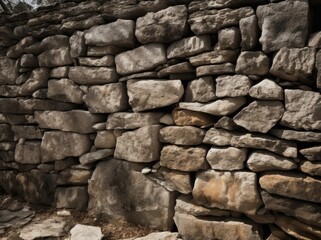 Vintage Stone Wall in Chachanes: Rustic Texture for Your Home Decor Generative AI