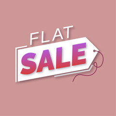 Fototapeta premium Vector ribbon style sale banner with offer details