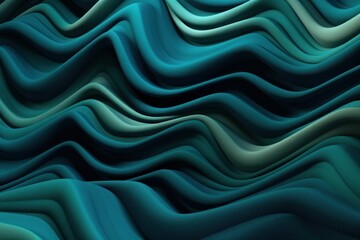 Vibrant Blue & Teal Fabric Waves Background - Perfect for Your Next Project! Generative AI