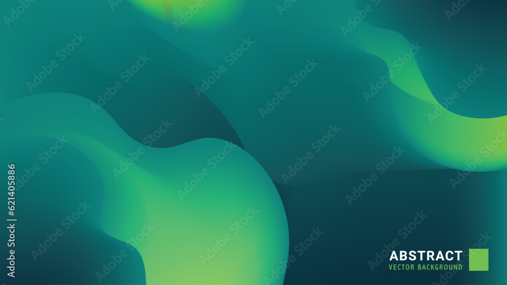 Wall mural abstract vector background green gradient mesh bg