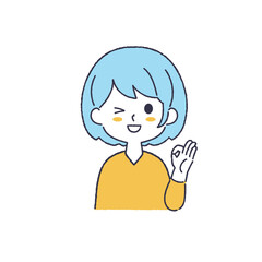 シンプルな女性のイラスト