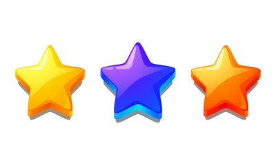 Obraz premium Vector collection of colorful stars