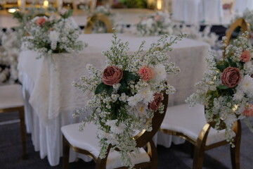 Decorative flower fabric for wedding ceremony