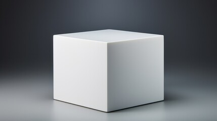 Naklejka premium A white cube sitting on top of a table