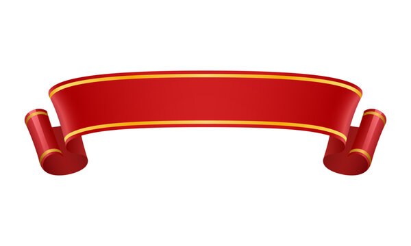 vector ribbon banner vector image, red label graphic element