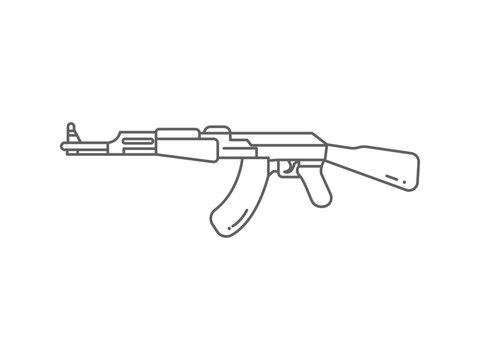 avoid terrorist line art symbol icon, gun icon design