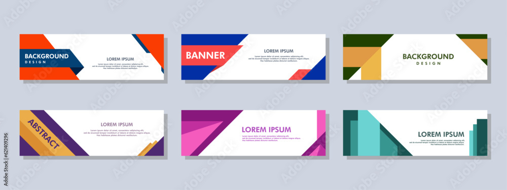 Poster abstract banner design. vector shaped background. modern graphic template banner pattern for social 