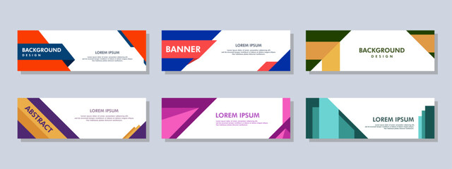 Abstract banner design. Vector shaped background. Modern Graphic Template Banner pattern for social media and web sites.