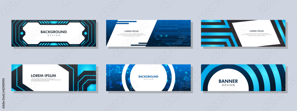 Canvas Prints abstract banner design. vector shaped background. modern graphic template banner pattern for social 