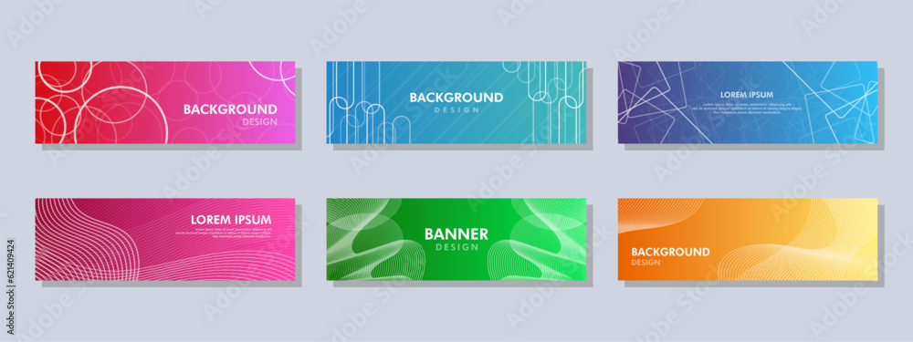 Canvas Prints abstract banner design. vector shaped background. modern graphic template banner pattern for social 