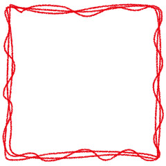 Obraz premium クレヨン素材 手描きのラフなフレーム