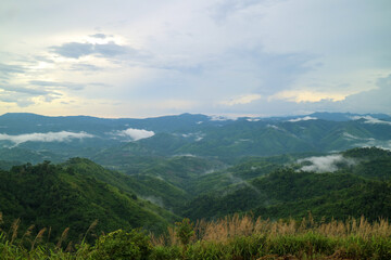 mountains sky white clouds background