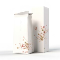 생성형 인공지능으로 만든 한국 전통 배경의 선물포장 박스 목업