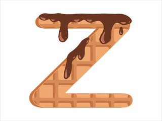 Alphabet Letter Z with Donut Illustration