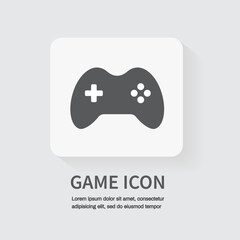 Game icon. Joystick Controller game icon. flat icon for apps and websites. Vector illustration.