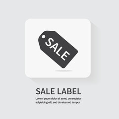 Sale Label. Sale Tag Red. Discount label. Vector illustration.