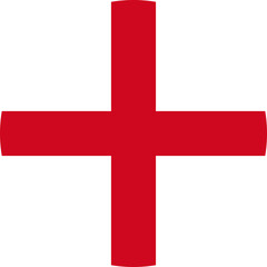 England flag icon flat design in circle shape