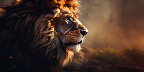 Lion predator background.