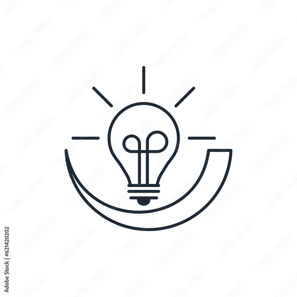 Poster growth scale and glowing light bulb. improve skills and abilities.develop potential. vector linear i