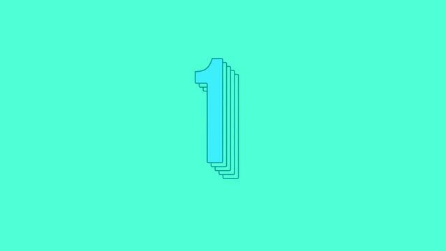 Top ten slinky countdown animation. Countdown from ten to one.
