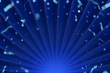 Light Blue Confetti Background with Dark Blue Concentration Lines
