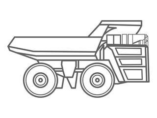  symbol icon for mining purpose, mining truck icon design