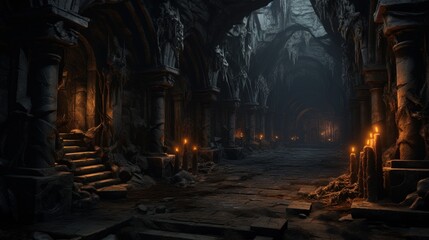 Fototapeta Underground Dungeons Game Art obraz