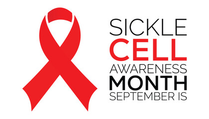 Vector illustration on the theme of Sickle Cell disease awareness month. observed each year on september.banner design template Vector illustration background design.