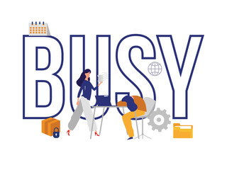 Busy text overwork professional office corporate young businesswoman productivity job