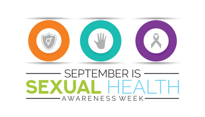 Vector illustration on the theme of Sexual Health awareness week vector banner, poster, card, background design. Observed on September each year.
