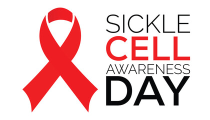 Vector illustration on the theme of World Sickle Cell day observed each year.banner design template Vector illustration background design.