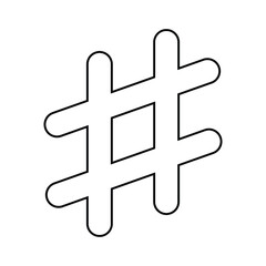 hashtag icon vector