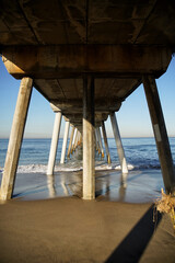 under the pier at the  beach - 621423445