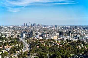 Los Angeles Skyline on a sunny day - 621423628